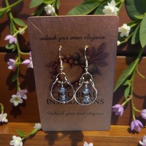 Silver and Blue Drop Earrings